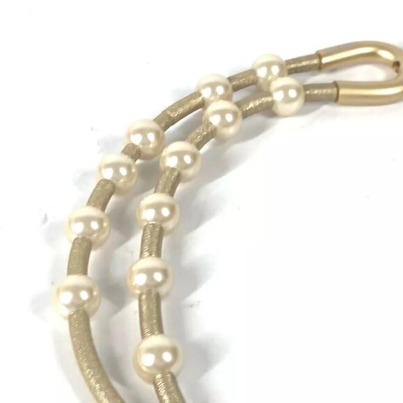 CHANEL 01C Faux pearl double belt Accessories belt Faux pearl Gold main image 6